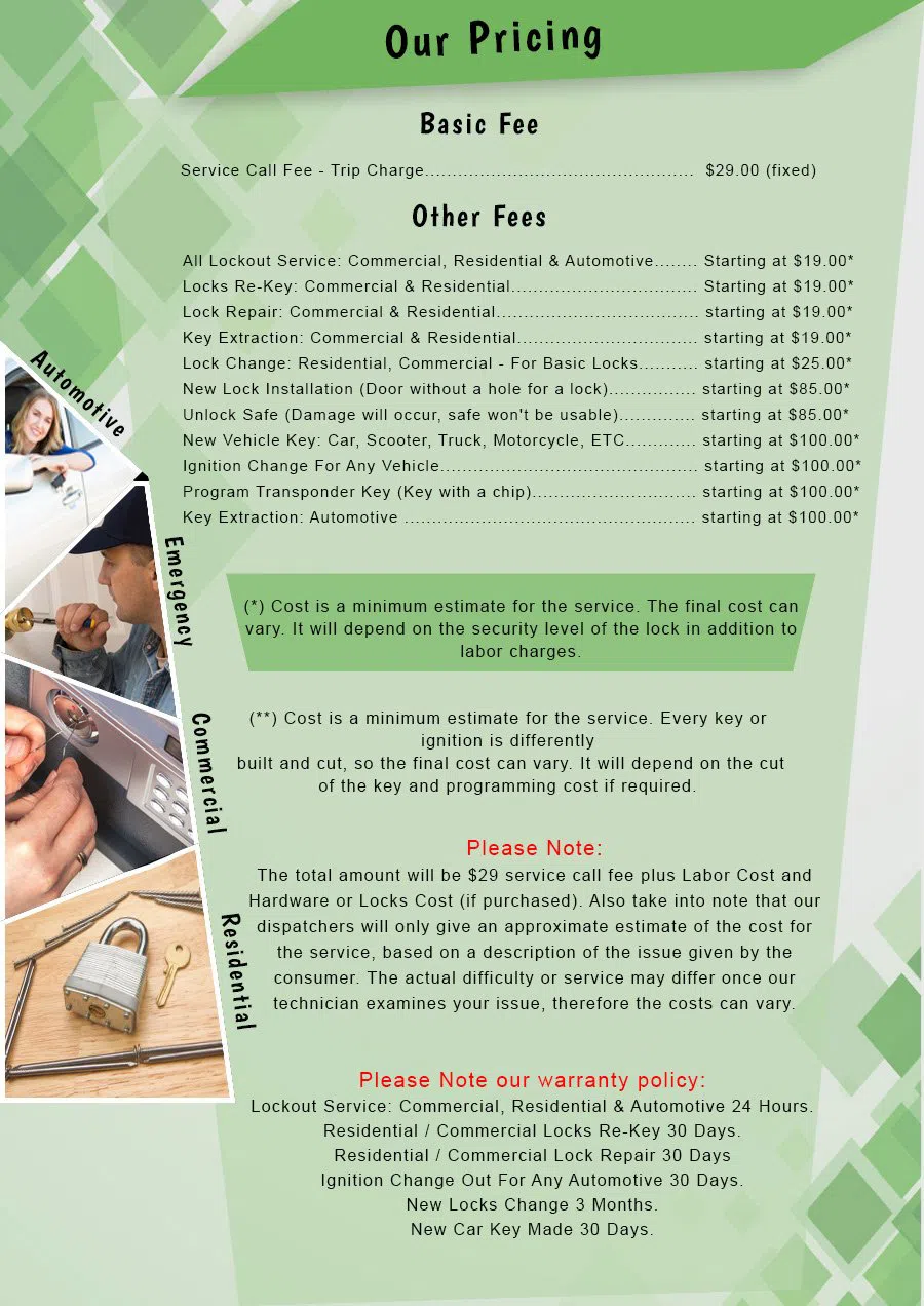 Lock Safe Services St Louis, MO 314-800-0662 - Pricelist-2